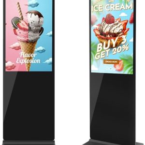 37 Inch Indoor Digital Signage Display Kiosk LCD Standing Commercial Poster Multimedia Advertising Display Totem with USB/HDMI/WiFi